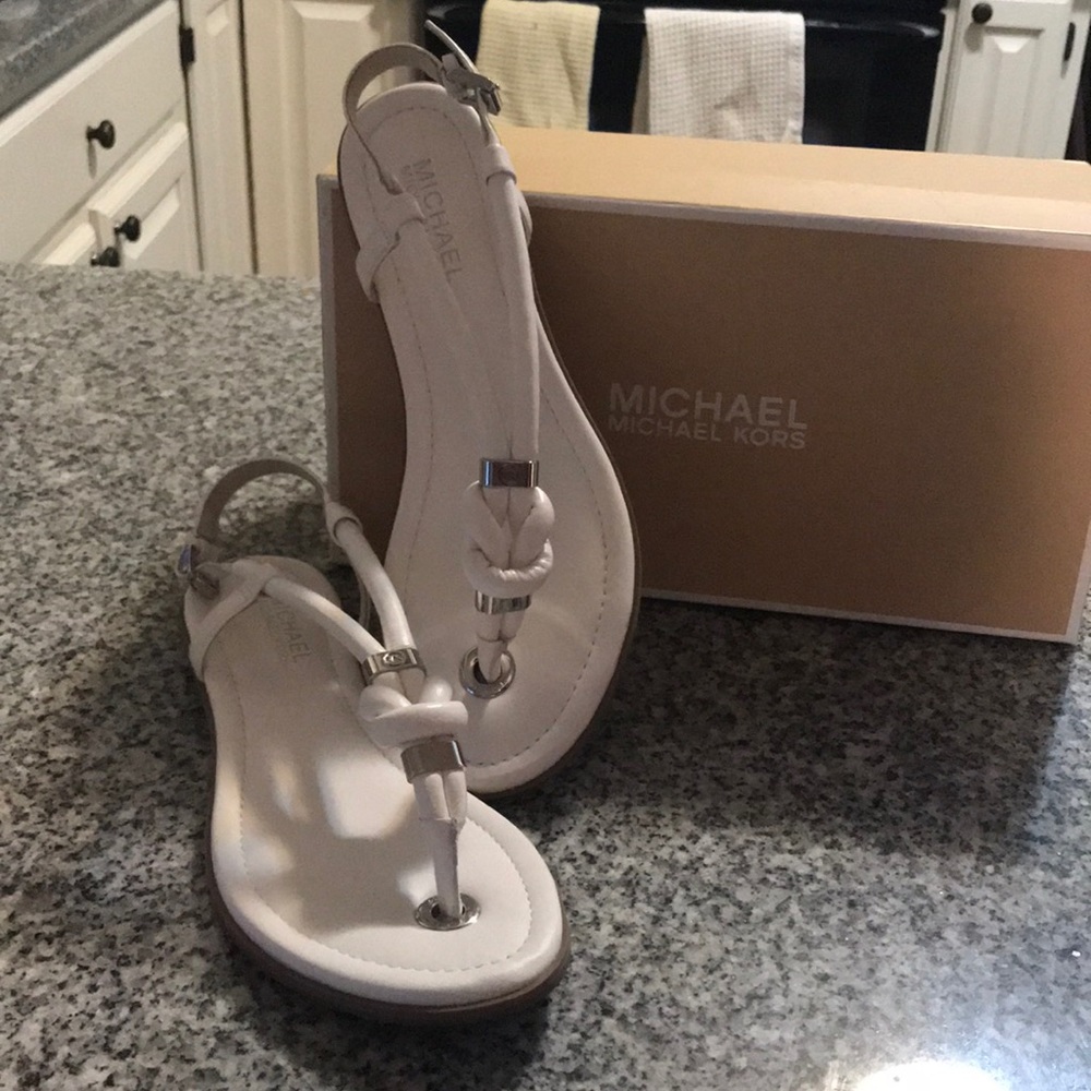 Michael Kors white sandals